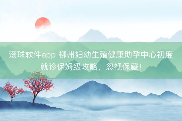 滚球软件app 柳州妇幼生殖健康助孕中心初度就诊保姆级攻略，忽视保藏！