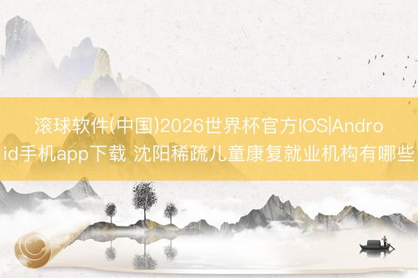滚球软件(中国)2026世界杯官方IOS|Android手机app下载 沈阳稀疏儿童康复就业机构有哪些