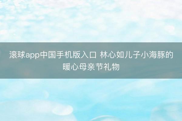 滚球app中国手机版入口 林心如儿子小海豚的暖心母亲节礼物