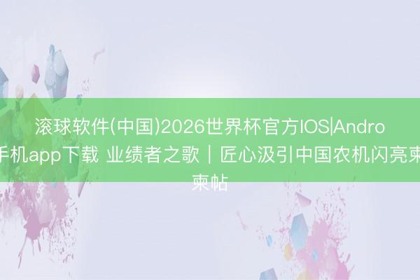 滚球软件(中国)2026世界杯官方IOS|Android手机app下载 业绩者之歌｜匠心汲引中国农机闪亮柬帖